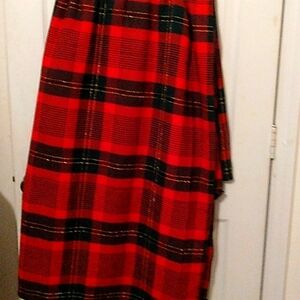 Plaid striped throw extra large